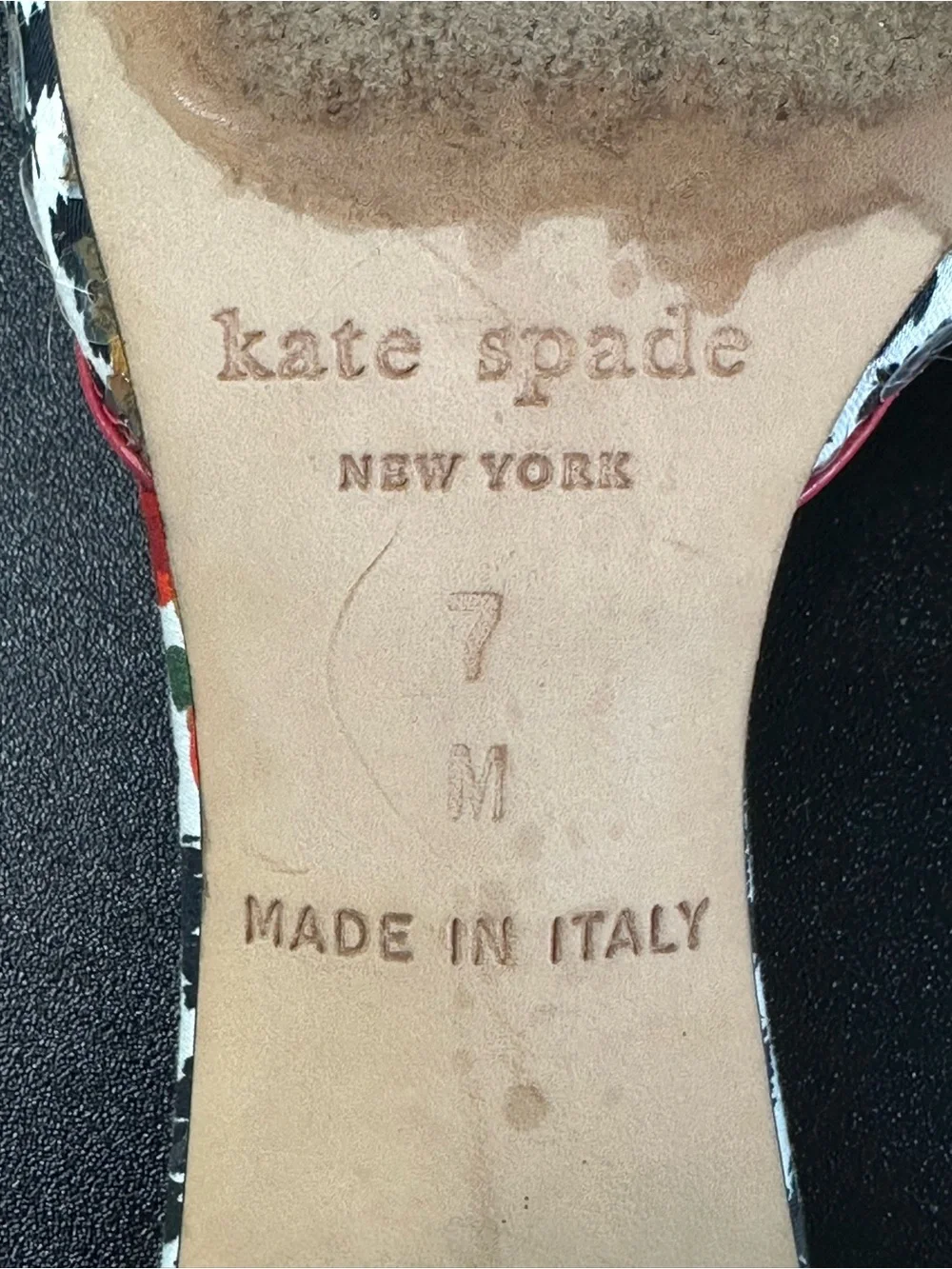 Vintage Kate Spade Kitten Heel Sandals Leopard Floral 90s Y2K - Picture 7 of 7